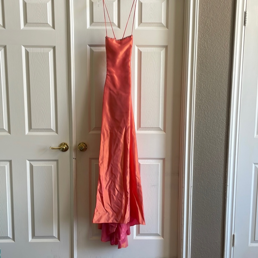 Jessica McClintock for Gunne Sax Coral evening gown